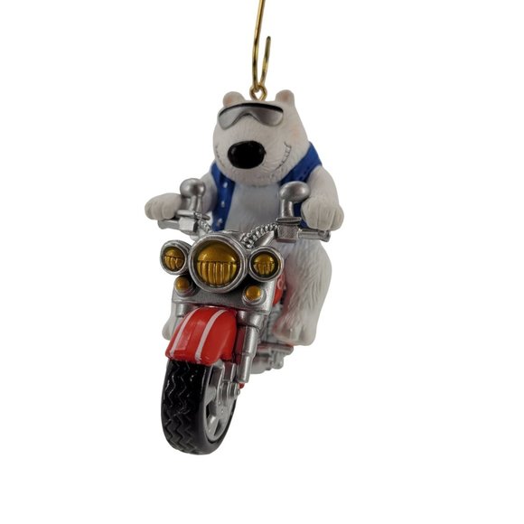 So Cool Polar Bear Penguin On Motorcycle Carlton Cards Heirloom Ornament 2006 - Picture 2 of 8